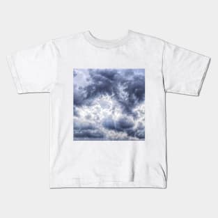 SCENERY 67 - Gray White Cloud Sky Daytime Cumulus Meteorological Kids T-Shirt